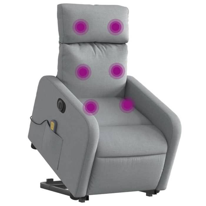 VidaXL Electric Massage Recliner, Relaxation Chair with Adjustable Backrest and Footrest, Salon Seat 3206726