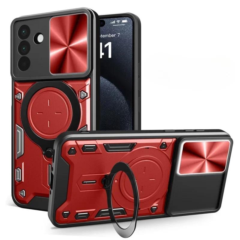 For Samsung Galaxy A26 A25 A24 A23 A16 A15 A14 A13 M55 M54 M34 M23 M14 Magnetic Finger Ring Holder Military Protective Case