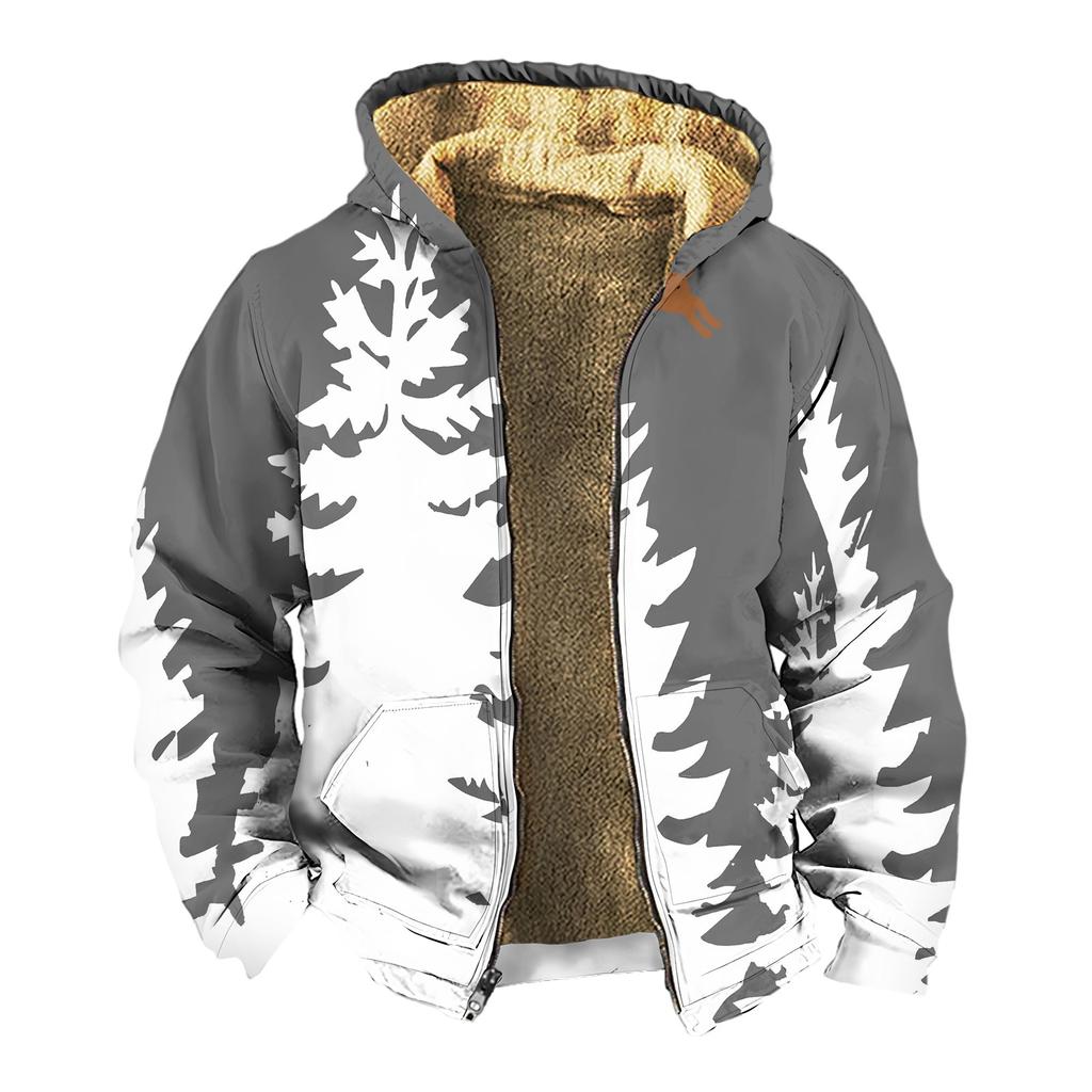 Mansjacka med dubbelficka förtjockad knapp med fickinsats bomullsjacka