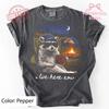 Comfort Colors I Live Here Now Raccoon Camping Shirt, Funny Night Campfire Tee, Cozy Outdoor Graphic, Camping Unisex Shirt, Camping Gift