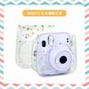 HIYQIN Instax Mini Case, Transparent Cover, Cute Camera Bag with Shoulder Strap, Made of PVC, Perfect Star Design