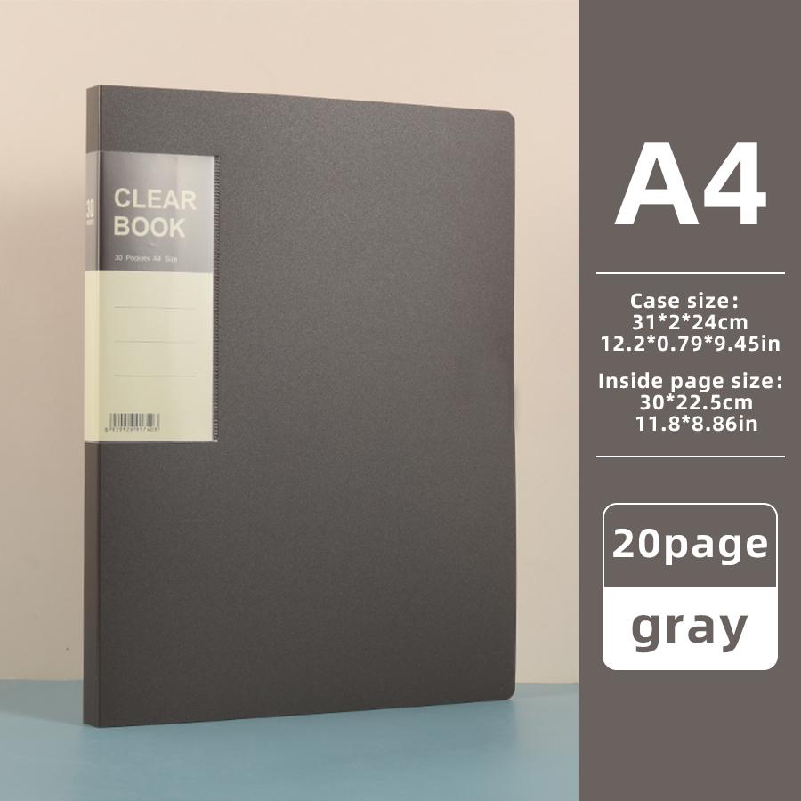 

Классический стиль 20/30/40/60 страниц Толстый тип загрузки сбоку Книга для презентаций Водонепроницаемый Большие характеристики Папка для хранения тестовых работ