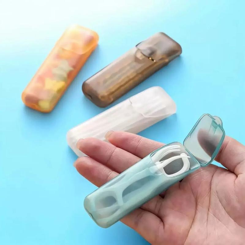 Mini Portable Storage Boxes,Small Parts Organizer Travel Toothpick, Dental Floss, Pill, and Jewelry Storage Compartments