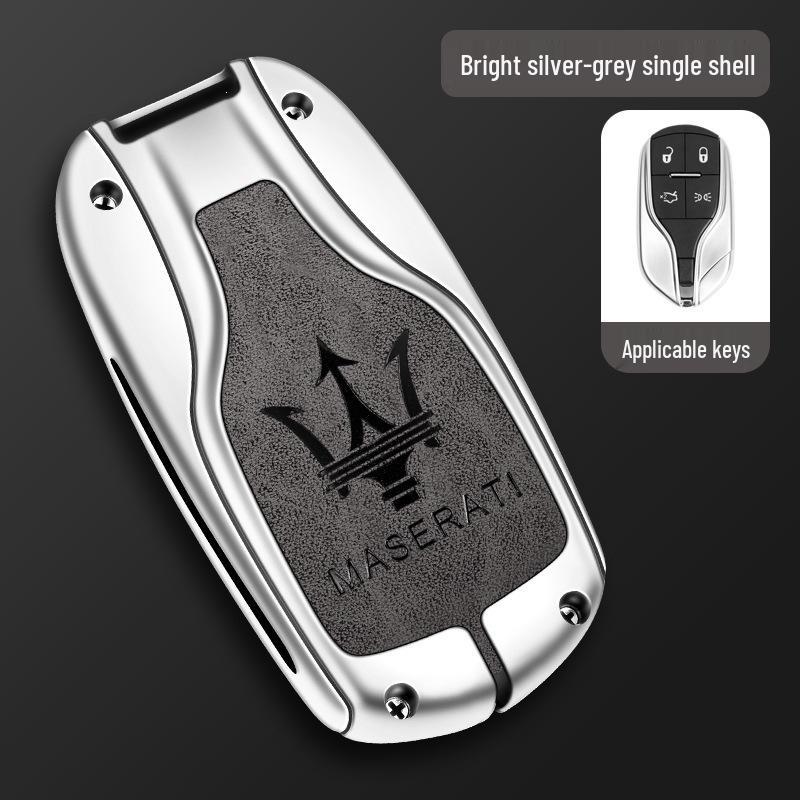Maserati Key Case for Levante/Ghibli: Premium Leather Shell for Men & Women