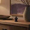 Umbra Studio 3D Printed Cute Ghost Figurine, Minimalist Home Decor, Matte Black & White Dual Colors, Stable Base for Living Room Entryway Halloween