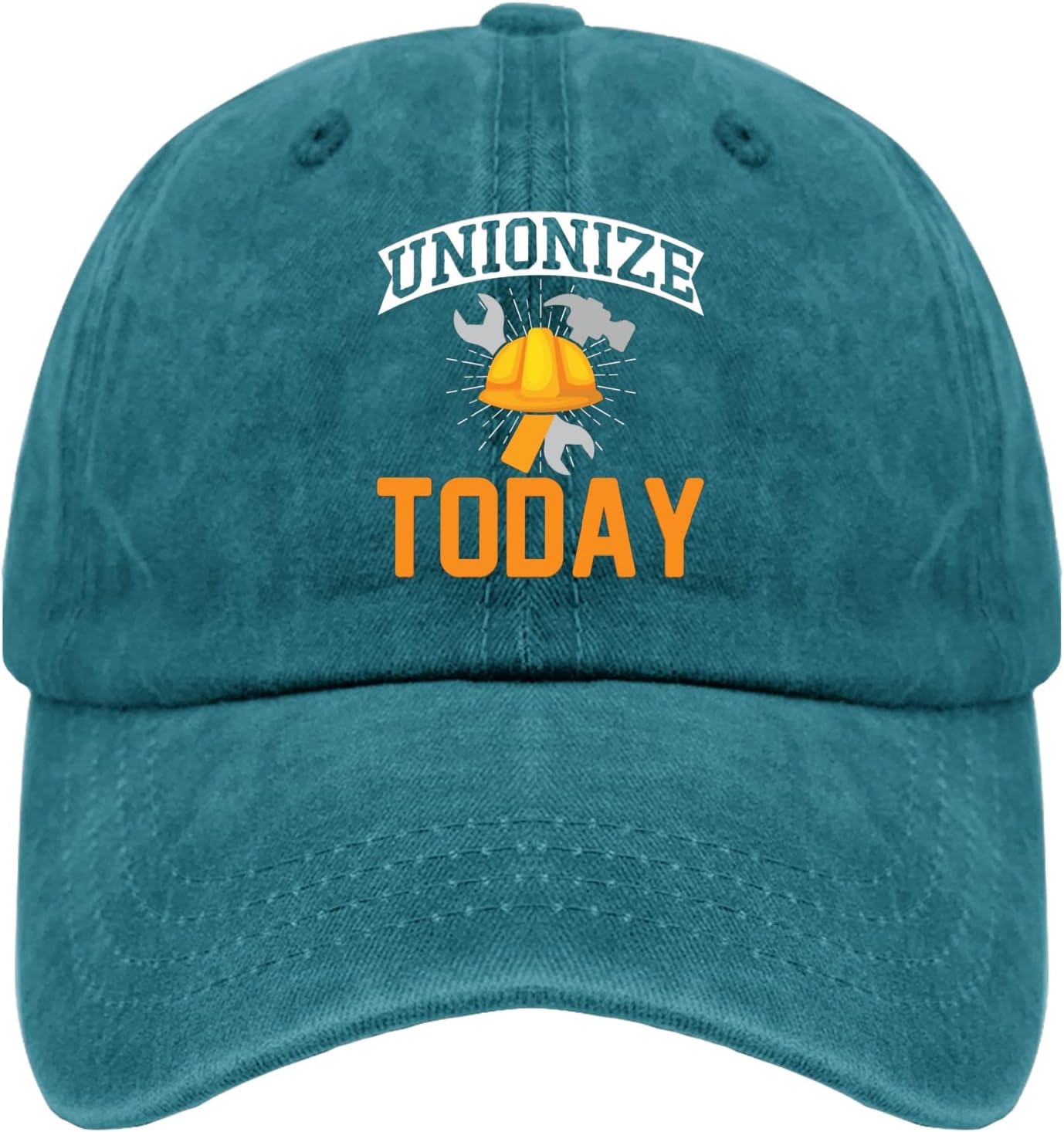 Unionize Today Labor Workers Baseball Cap Adjustable Polyester Casual Solid Adult Baseball Hat One Size