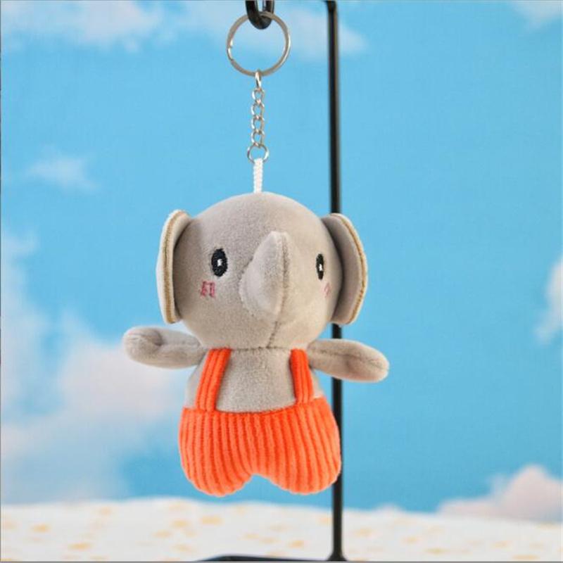12Cm süße Strap Elefant Plüsch Spielzeug Schlüsselanhänger Anhänger Tasche Ornament Cartoon kleines Geschenk