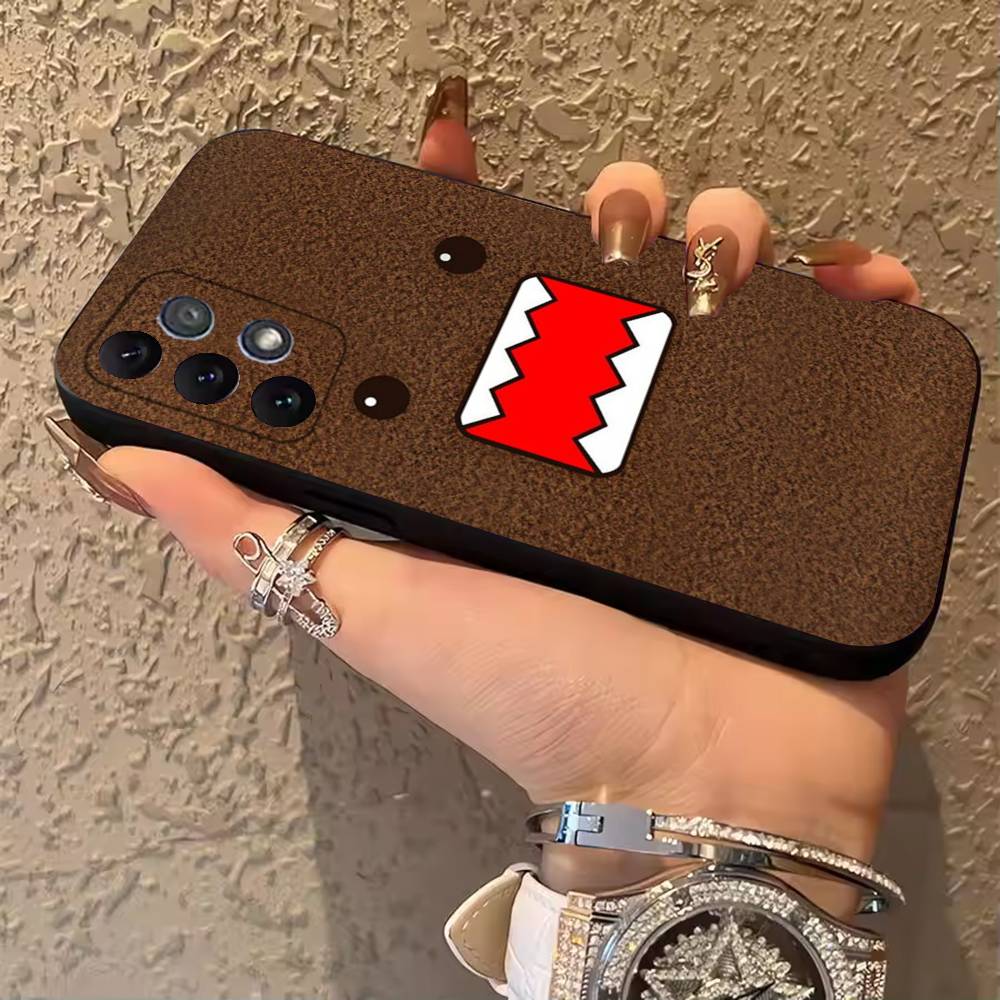 Cute Domo-kun Phone Case For Samsung Galaxy A13,21s,22,31,32,52,53,71,80,A91 Soft Black Shell