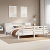 VidaXL Bunk Bed Frame Without Mattress White 180x200 Cm Solid Pine Wood 3322717