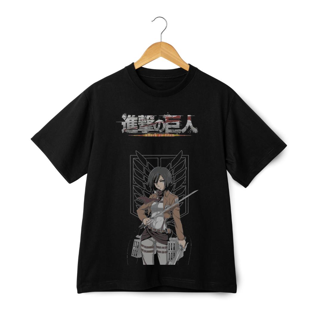 Attack on Titan T-Shirt Mens Womens Tees Top – Mikasa Ackerman Anime Shirt – Scout Regiment Graphic T 3XL