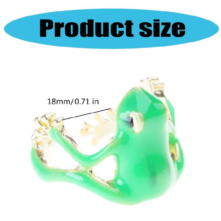 Eye Catching Tree Frogs Ring Allergy Free Alloy Finger Ring Adjustable Size Ring Stylish Jewelry for Men and Women