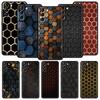 Honeycomb Pattern Soft Phone Case For Samsung Galaxy S25 Edge S24 Plus S23 FE S22 S21 S20 Ultra 5G S10 Black Protect Cover