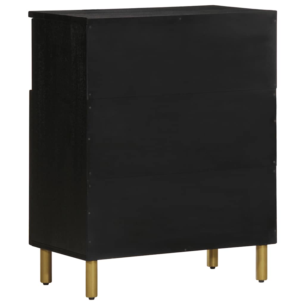 Vidaxl Szafka, Czarna, 60X33X75 Cm, Materiał Drewnopochodny