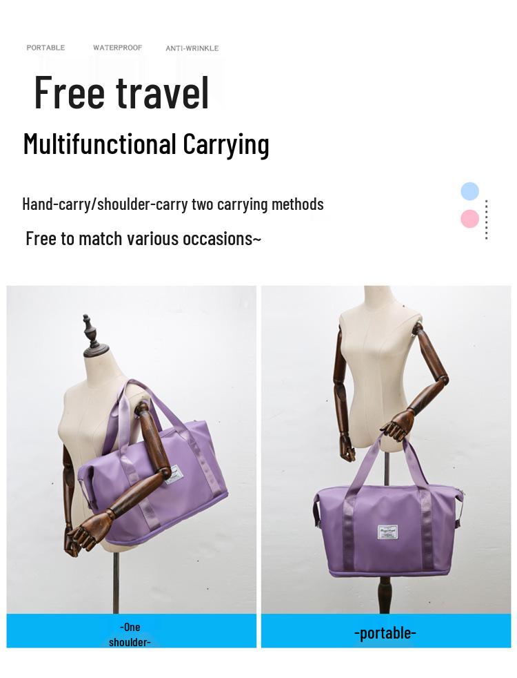 Damen Erweiterbare Reisetasche - Handgepäck, Sport-, Yoga-, Fitness- und Mutterschaftstasche mit Gepäckaufbewahrung.