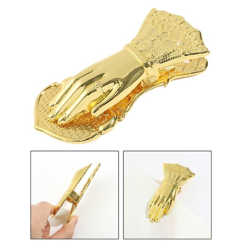 Metall-Büroklammer Damenhandförmige Buchklammern Retro Seitenhalter Binderklammern Für Effizientes Papiermanagement