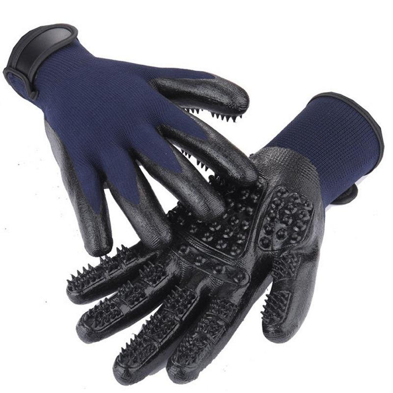 Black Silicone Pet Clean Hair Remover Glove Pet Cat Bath Grooming Tools Pet Cleaning Glove Brush