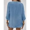 Summer V-neck Pullover Short-sleeved Loose Women's Shirt Casual Women's Blouse