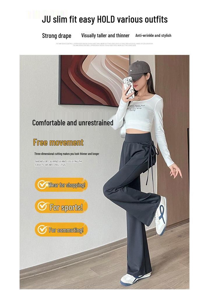 High-Waist Shark Micro-Flare Yogahose für Damen - Schlankmachende, Po-Hebende Sportbekleidung für Frühjahr/Herbst 2026