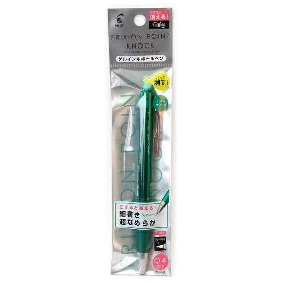 Шариковая ручка Pilot Frixion Ink Frixion Point Knock Green Ultra Fine 0,4 мм P-LFPK25S4-G