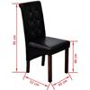 Chaise noire (lot de 2) en simili cuir 60623