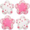 Coasters for Drinks Set of 4 Silicon Cup Coasters Cute Pink Cup Mats Cherry Blossom Coaster, Table Cup Mat for Drinks, Coffee, Tea (4.5in)