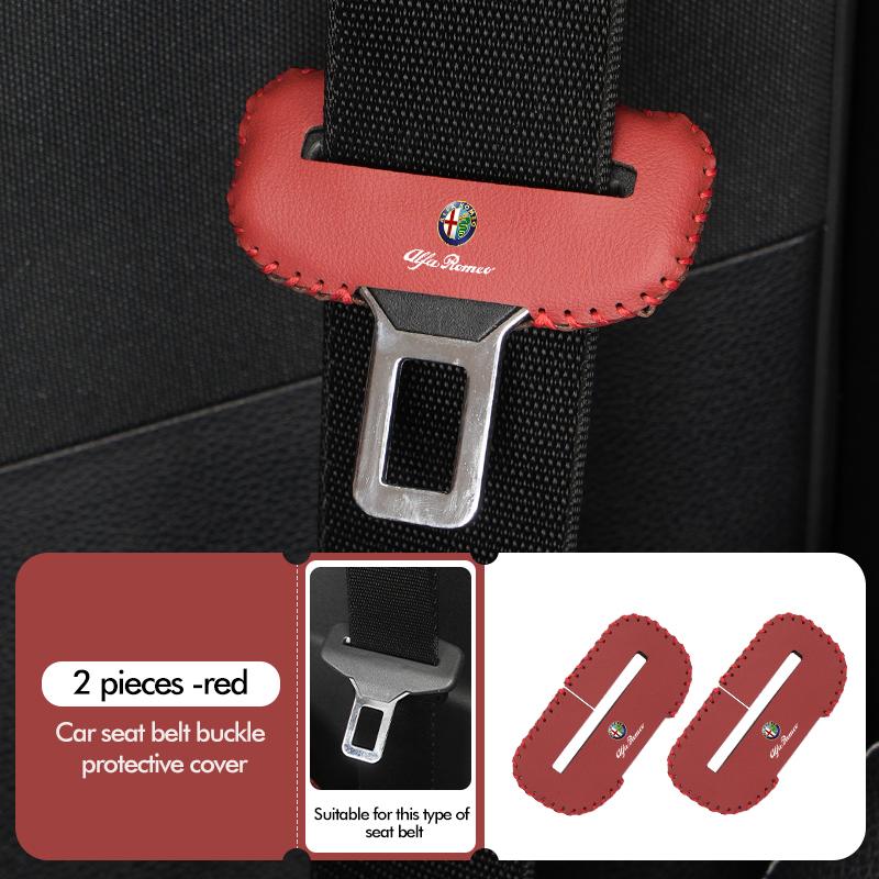 ZFMNR1 Car Seatbelt Plug Protector Case Seat Belt Buckle Clip Cover For Alfa Romeo 159 Giulietta 156 147 Giulia Mito GT Stelvio Spider