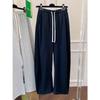 Spring Gray High-Waisted Casual Women's Wide-Leg Sweatpants