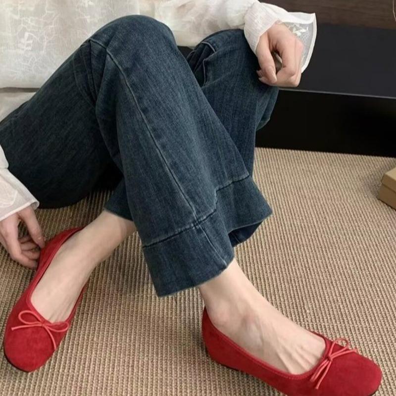 Fashion Spring Flats Women Loafers Shoes Shallow Bow Casual Sandals Fashion Lolita Dress Woman Shoes 2025 Trend Walking Female Zapatos