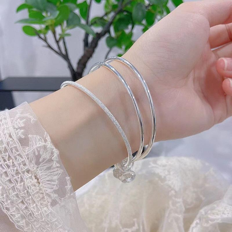 Eternal Love Bracelet: Women’s Young Style, White Copper with Silver Plate, Lotus Seedpod & Flower Design, Trending Bangle.