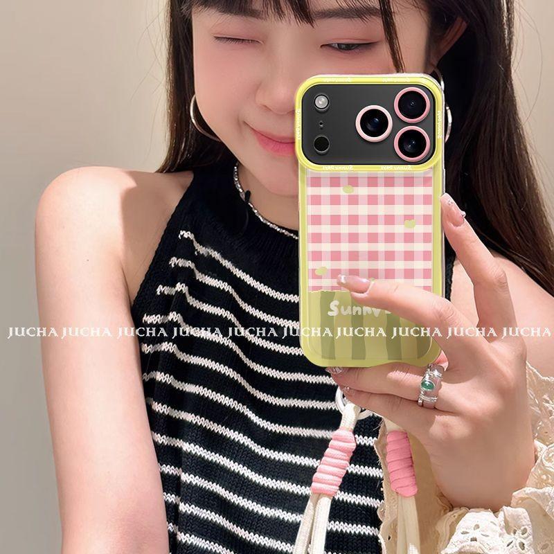 Applicable To Apple 17promax Mobile Phone Case, All-inclusive Iphone17 All-inclusive Mobile Phone Case, Watermelon Grid.