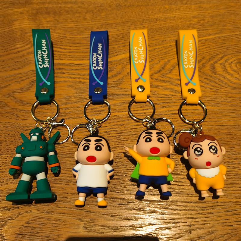 Creative and Cute Cartoon Fashion Toy Crayon Shinchan Keychain Bag Car Keychain Gift Kawaii Cute Personalized Gifts Y2k Fashion