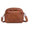 Women Vintage Shoulder Strap Bags PU Leather Small Handbag Female Multi-Pocket Crossbody Bags