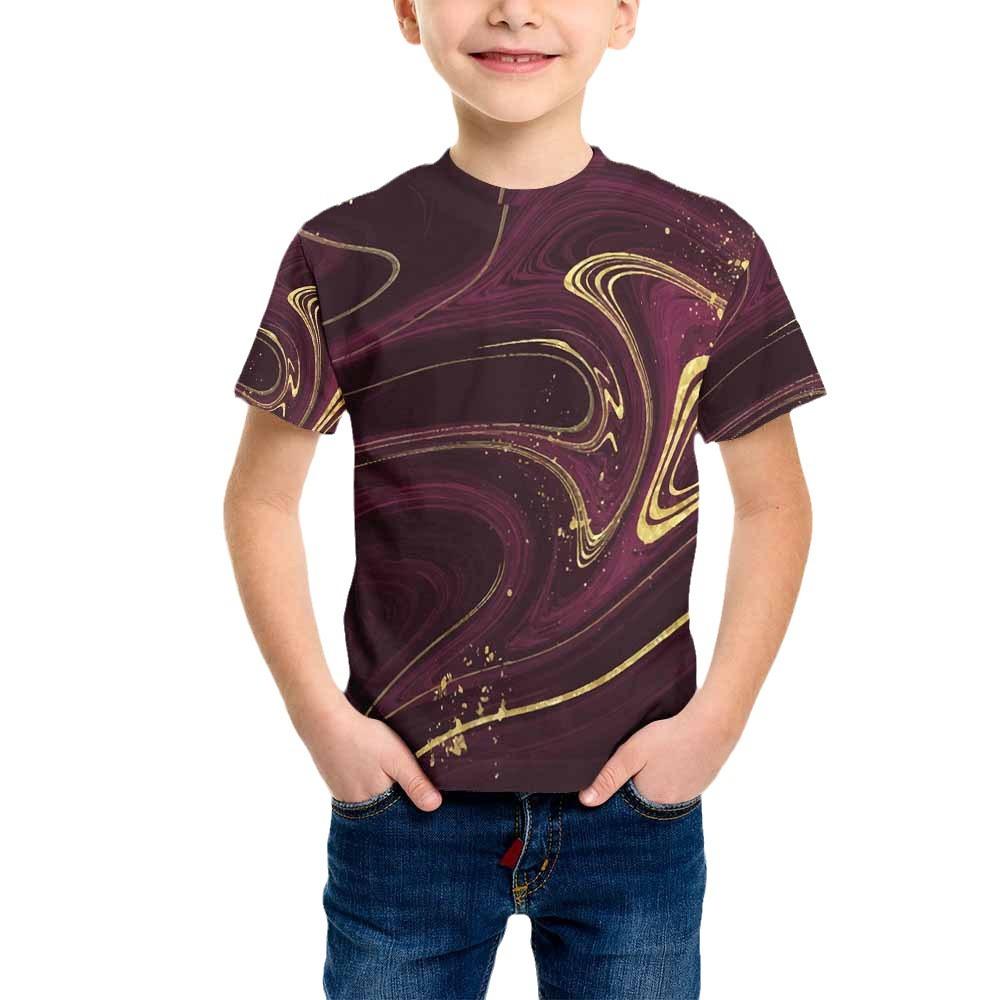 Summer Round Neck 3D Printed Top Fashionable Casual Short Sleeved Children's Boy T-shirts