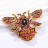 Baroque Rhinestone Bee Design Women's Brooch Simulated Insect Pins Suit Coat Accessories Party Holiday Couple Gift