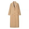 Womens Longline Wool-Blend Coat With Button Streetwear Style 2026