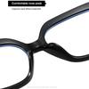 Okulary kontrastowe w ramce anty-niebieskiej Nowe europejskie i amerykańskie trendy mody Płaskie lustro Trend Duże okulary