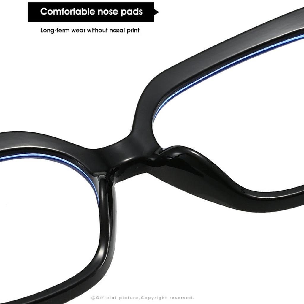 Okulary kontrastowe w ramce anty-niebieskiej Nowe europejskie i amerykańskie trendy mody Płaskie lustro Trend Duże okulary