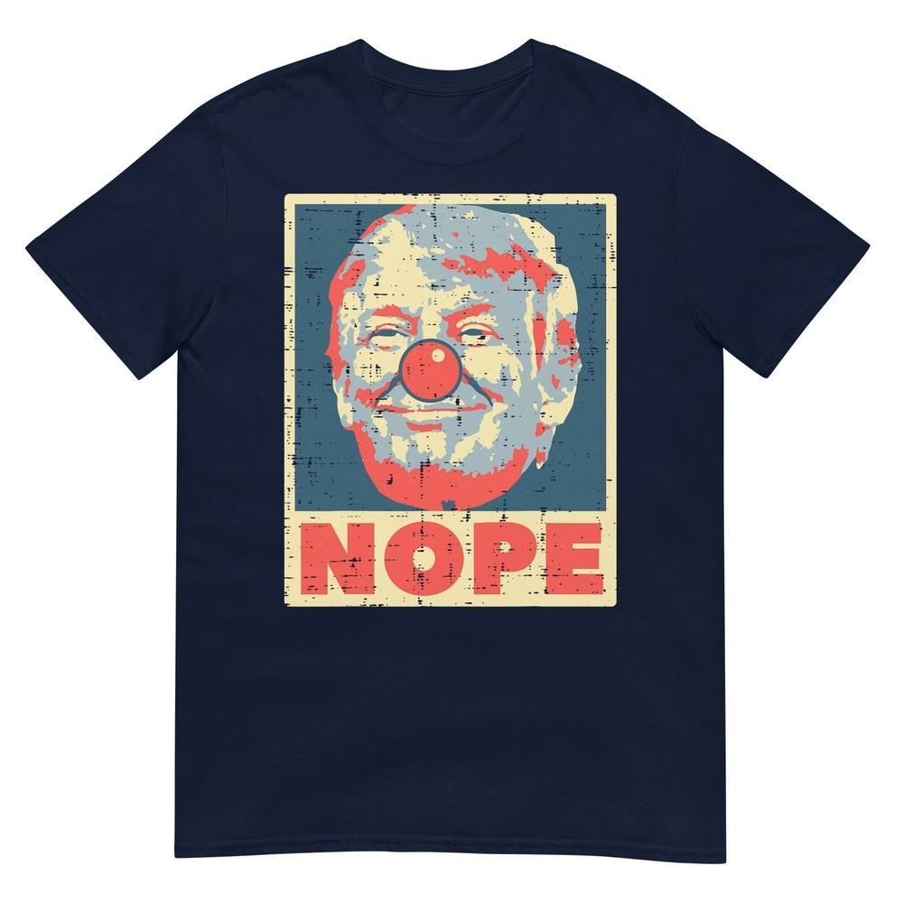 Nope Anti Trump Clown Vintage Retro Impeach No Donald 2024 Tshirt S