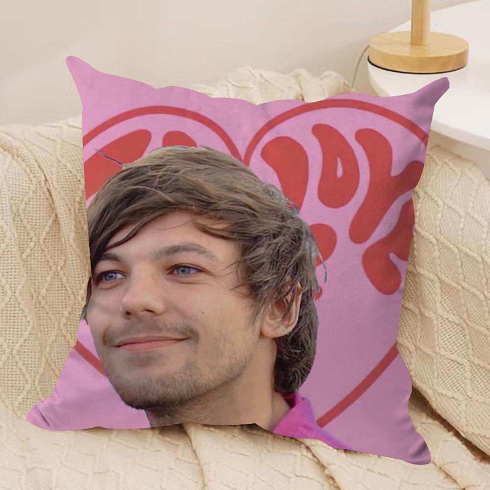 Louis Singer Tomlinsons Kissenbezug Seidiger Kurzer Plüsch Beidseitig Bedruckter Kissenbezug für Sofa Alle Jahreszeiten Heimdekoration Geschenk