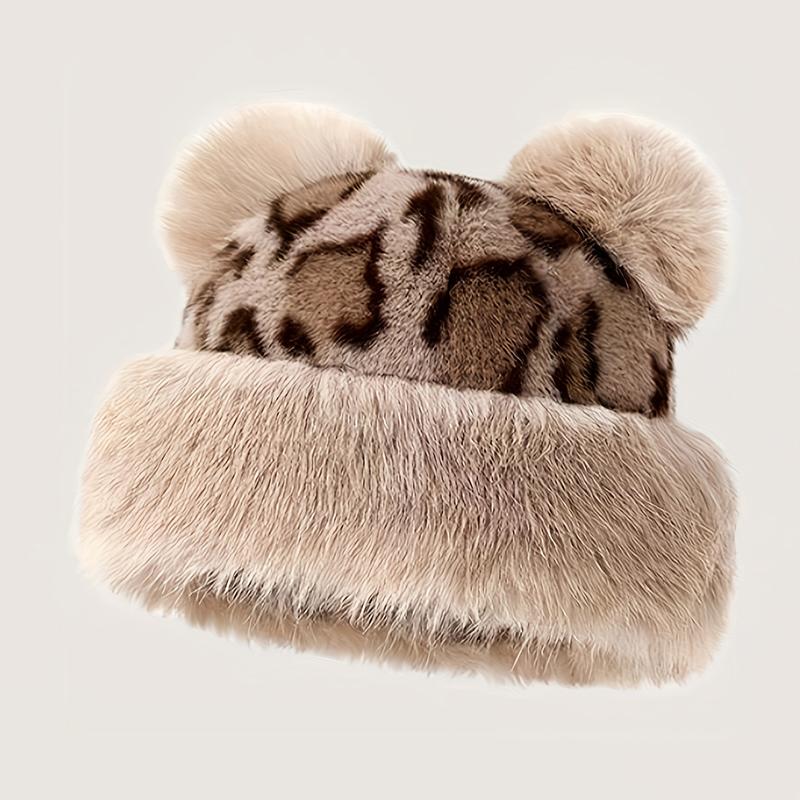 

1 шт. Женская монгольская зимняя шапка, шапка из смесовой шерсти, утолщенные наушники, шапка-ушанка, зима