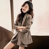 Conjunto de Blazer a Cuadros y Shorts para Mujer