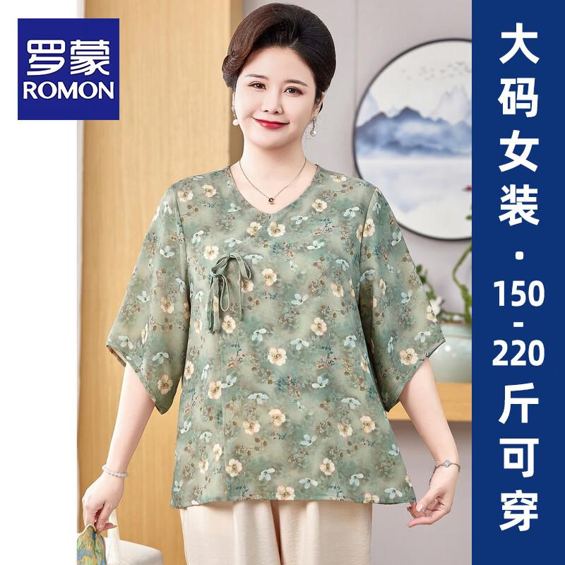 

ROMON Plus Size Women s Summer Two-Piece Set 4XL