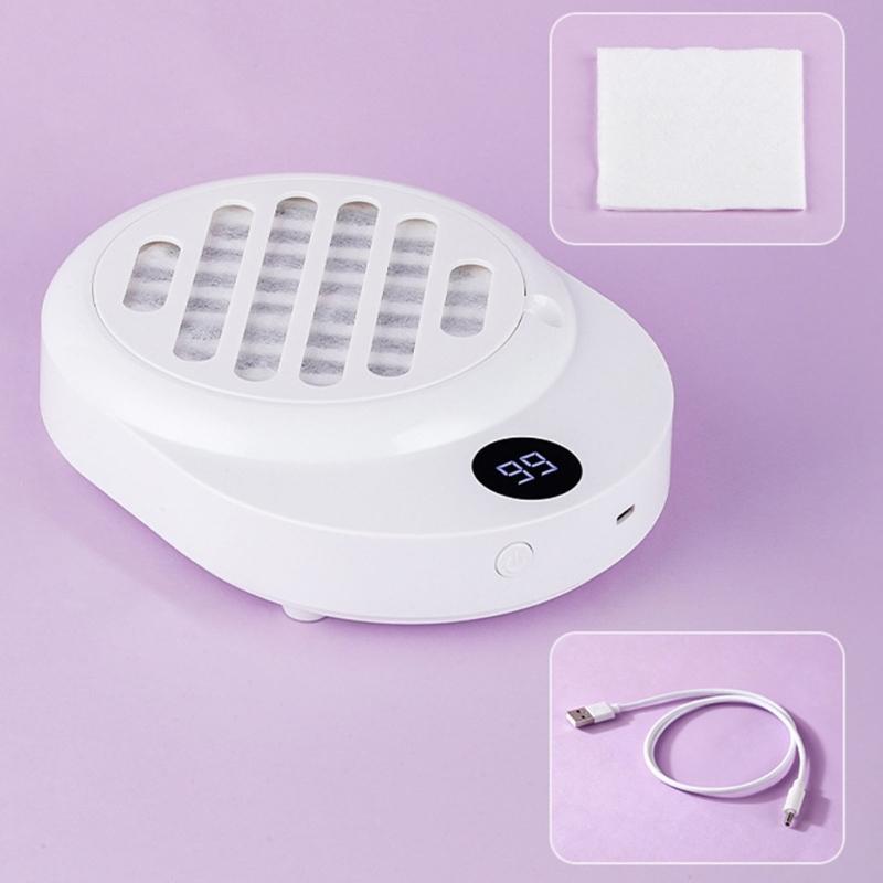 Rechargeable Nail Drill Dust Collector Strong Suction Force Quiet Technology For Nail Artists And DIY Enthusiasts