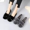 New 2025 Mao Mao Shoes Women's Autumn and Winter Wear Fluff Women's Shoes Flat-bottomed Mao Mao Doudou Shoes Children's Maternity Shoes Cotton Shoes