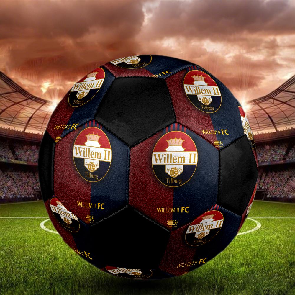 SIZE 5 Willem II Soccer Ball Colorful All Ages Machine Stitched PVC Competition Ready Durable High-Bounce