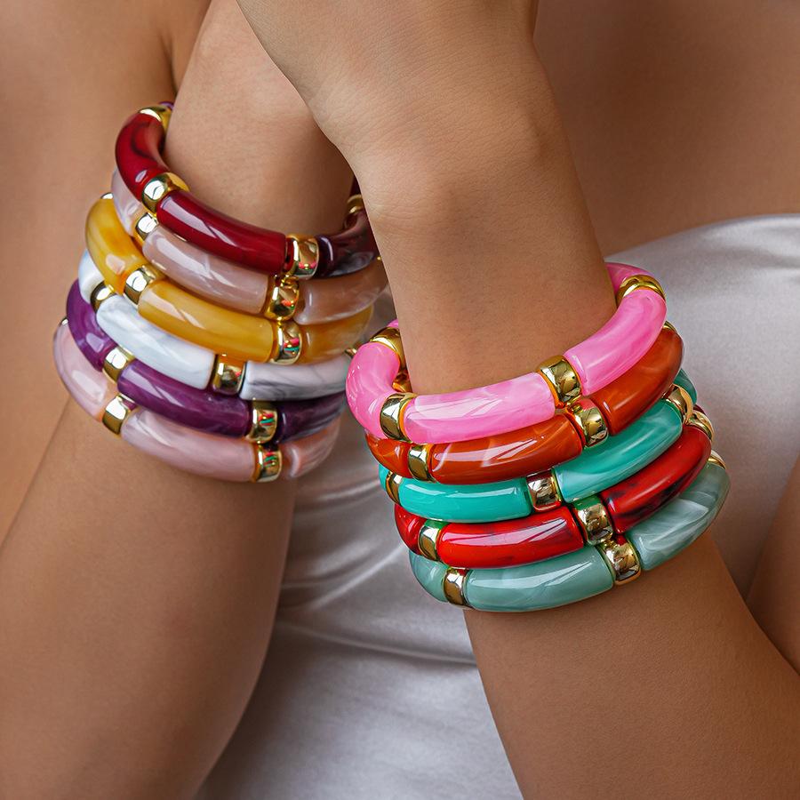 Acrylic Dimming Splicing Bracelet Personalized Bracelet Fashion Unique Temperament Jewelry