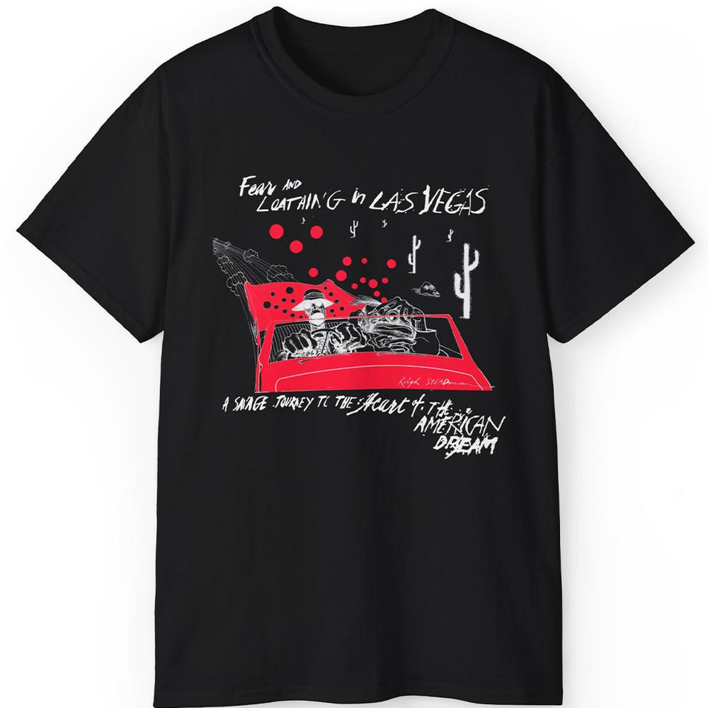 Rare Ralph Steadman Fear And Loathing T shirt Tops Tee S-4XL bLACK All Size