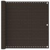 Balcony Privacy Screen Brown 90 X 300 Cm HDPE