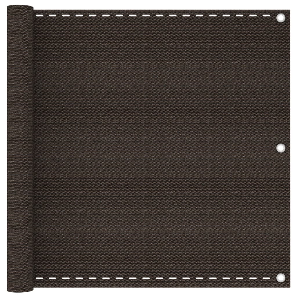 Balcony Privacy Screen Brown 90 X 300 Cm HDPE