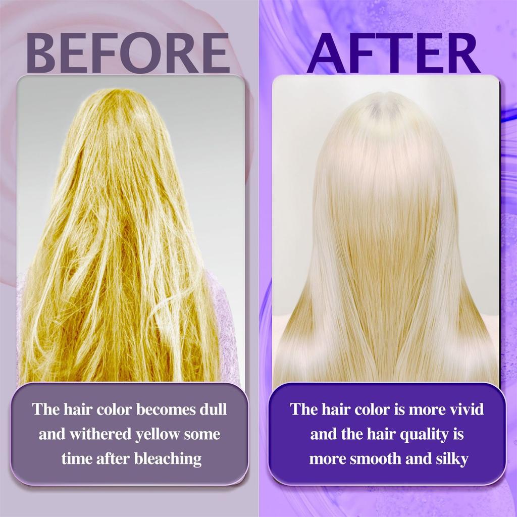 Shampooing violet nourrissant et adoucissant pour cheveux décolorés